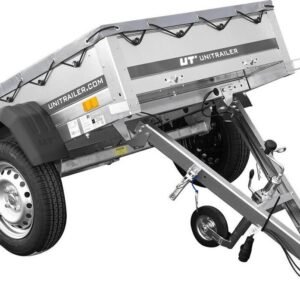 kleiner pkw anhanger unitrailer garden trailer 150 kipp mit flachplane stutzrad 1.jpg